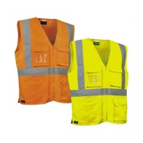 Gilet de travail à haute visibilité à poches multiples...