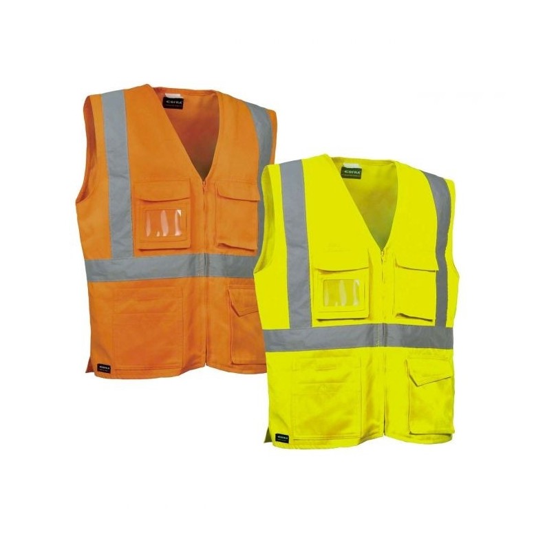 Gilet de travail à haute visibilité à poches...