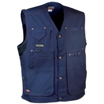 Gilet de travail à poches multiples Cofra Zurich en toile 100% coton V055-0-00