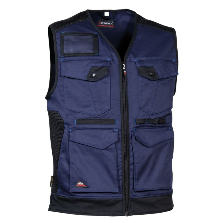 Gilet de travail extensible à poches multiples...