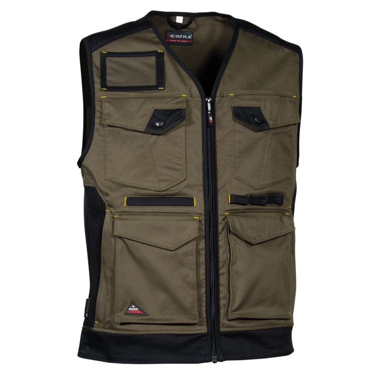 Gilet de travail extensible à poches multiples...