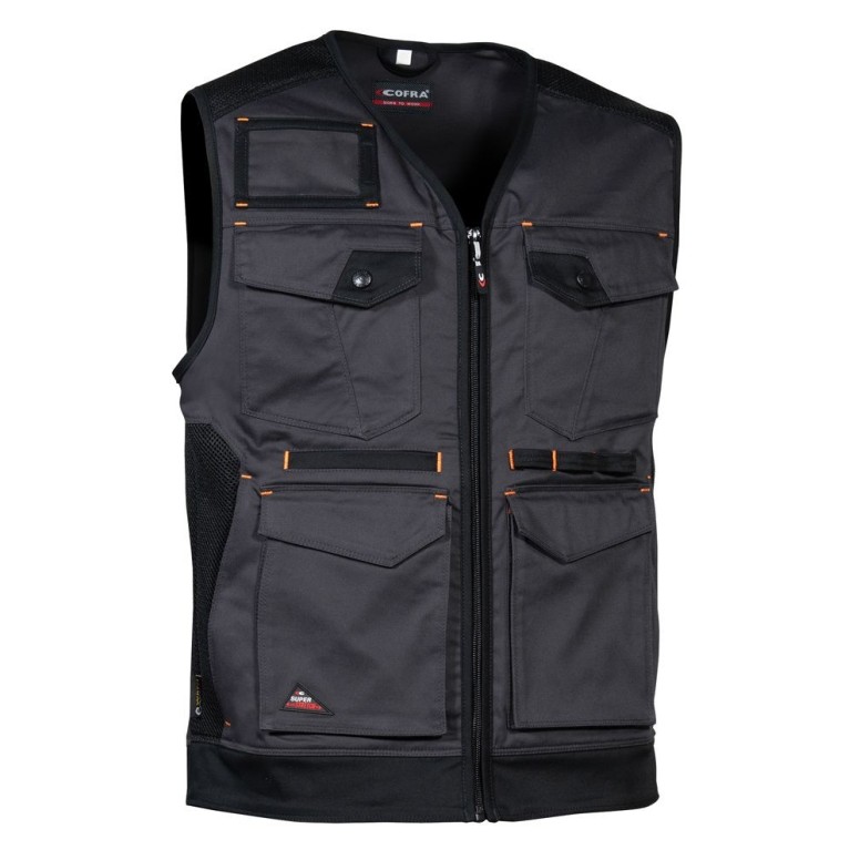 Gilet de travail extensible à poches multiples...
