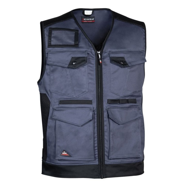 Gilet de travail extensible à poches multiples...