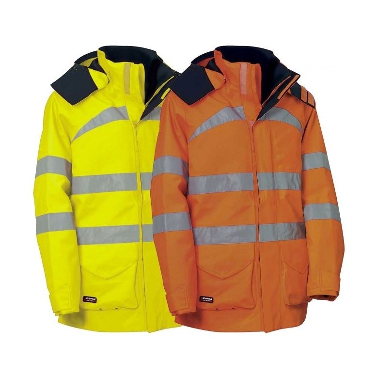 Parka de travail à haute visibilité à poches...
