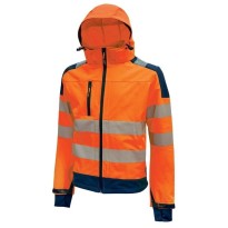 Veste de travail en softshell extensible haute visibilité U-Power Miky HL169YF
