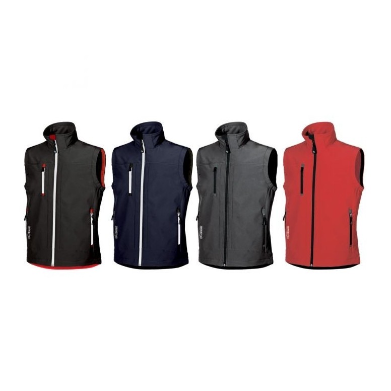 Gilet de travail en Softshell extensible et...