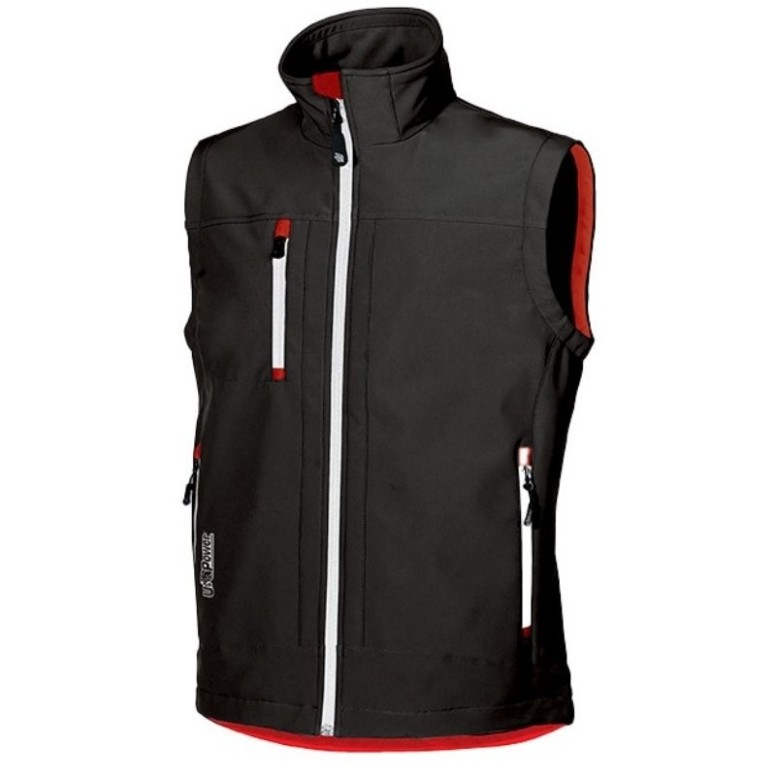 Gilet de travail en Softshell extensible et...