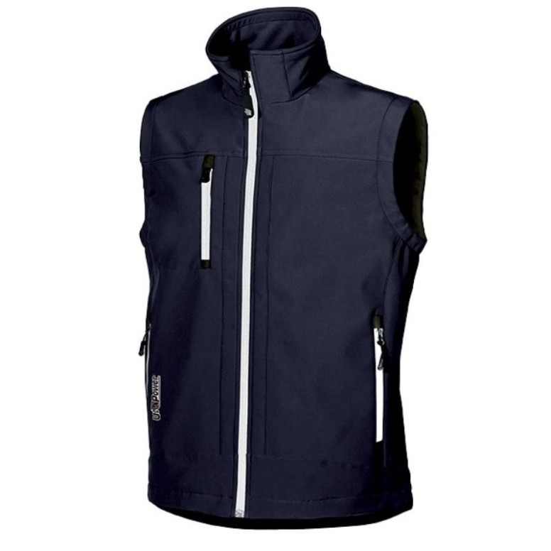 Gilet de travail en Softshell extensible et...