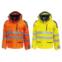 Veste de travail haute visibilité imperméable à poches...