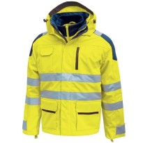 Veste de travail haute visibilité imperméable à poches multiples U-Power Backer HL162YF