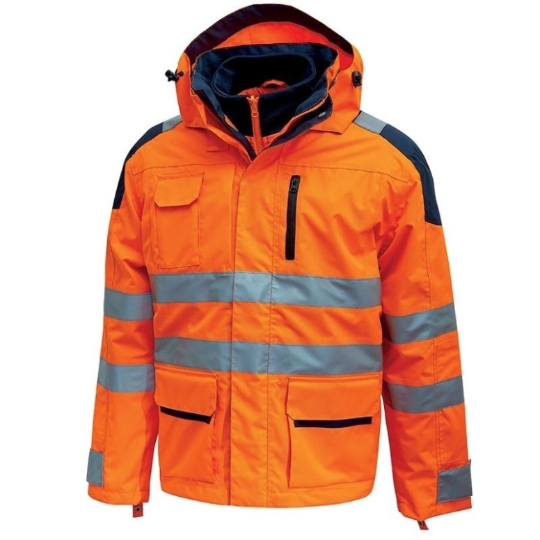 Veste de travail haute visibilité imperméable à...