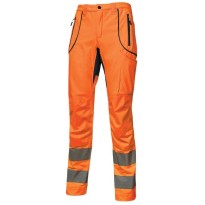 Pantalon de travail Softshell Stretch Élastique Haute Visibilité Multipoches U-Power Ren HL186OF