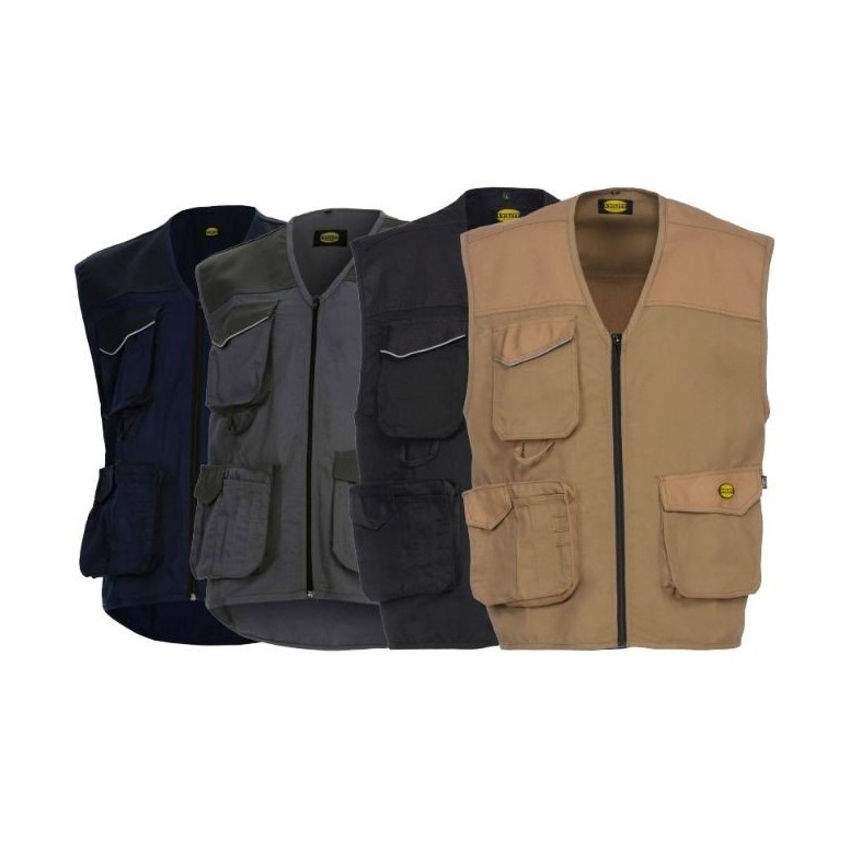 Gilet en twill multi-poches Diadora - Mover...