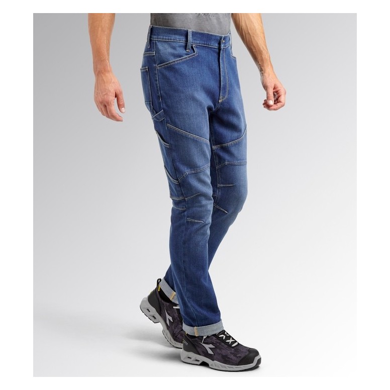 Jeans de travail stretch à poches multiples...