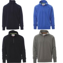 Sweat-shirt pour homme à demi-zip en molleton gratté...