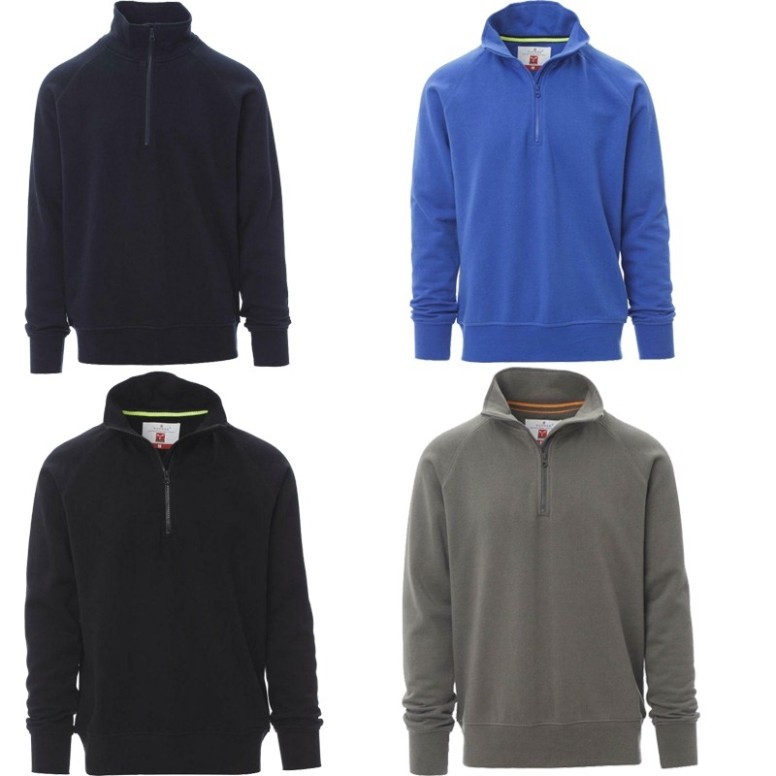 Sweat-shirt pour homme à demi-zip en molleton...