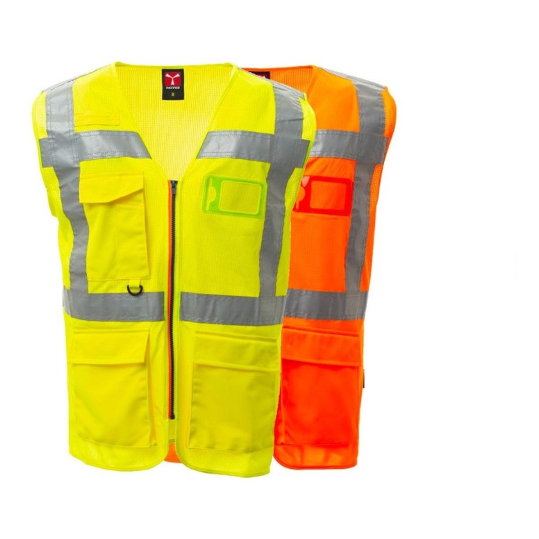 Gilet de travail Haute Visibilité Multipoche...