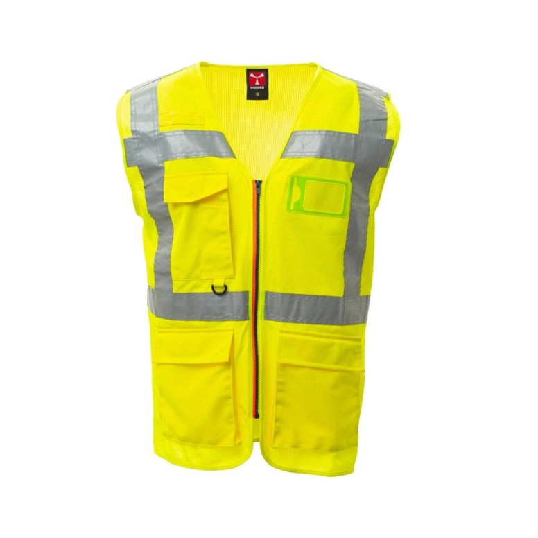 Gilet de travail Haute Visibilité Multipoche...