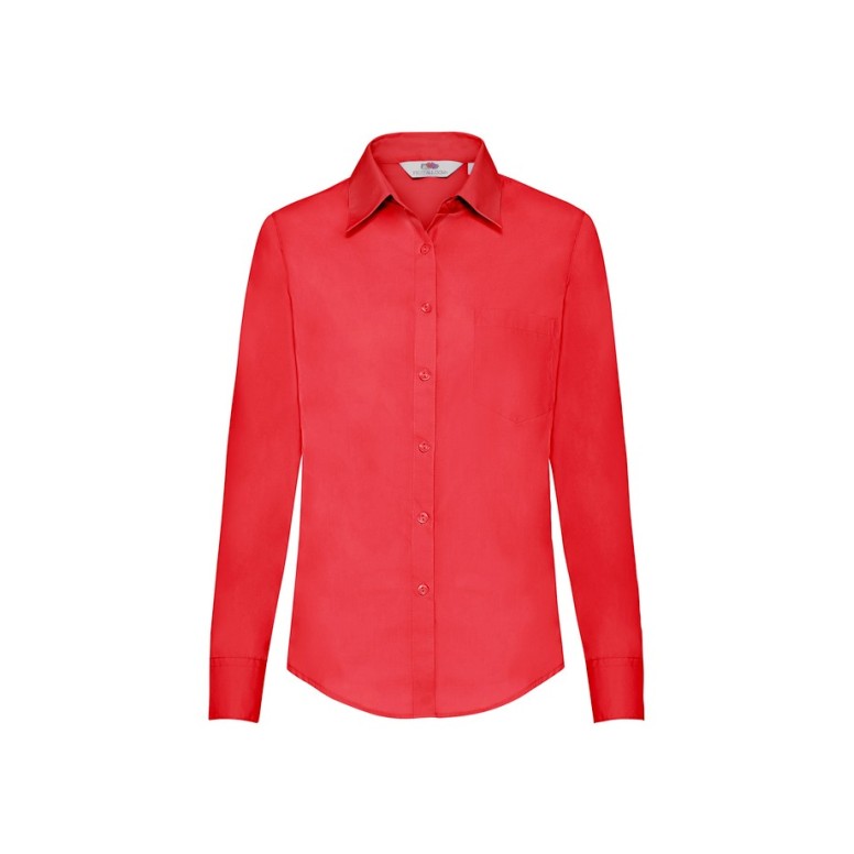 Chemise de travail en popeline pour femme à...