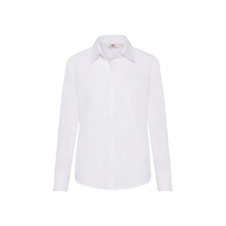 Chemise de travail en popeline pour femme à...