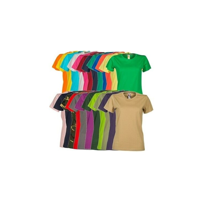 T-shirt Sunset Femme Col rond à manches courtes...