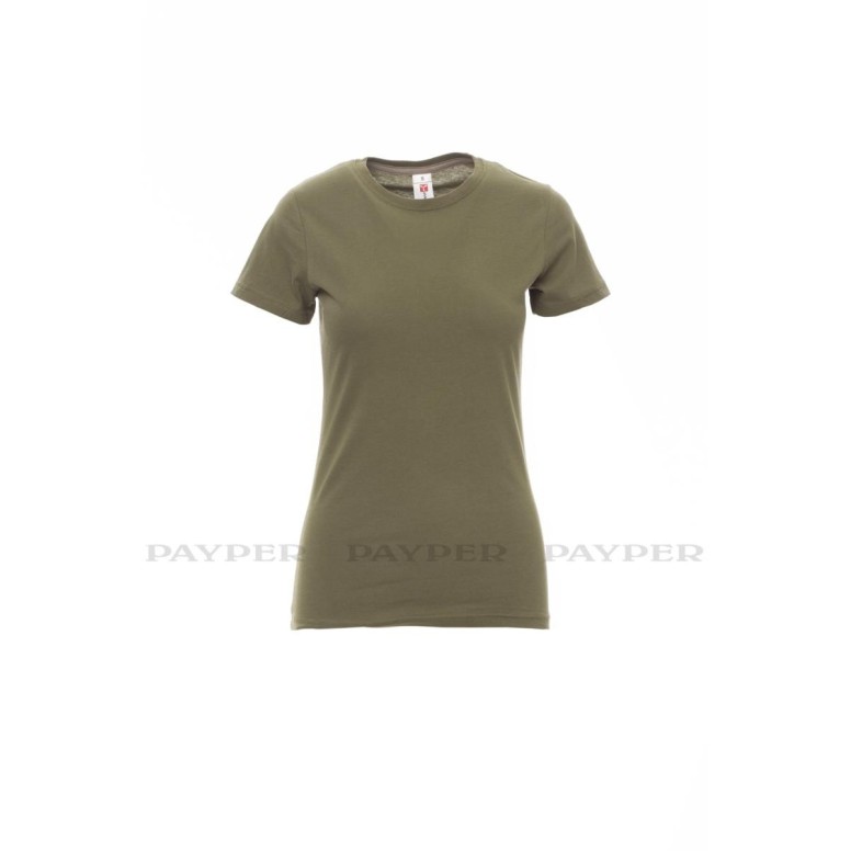 T-shirt Sunset Femme Col rond à manches courtes...