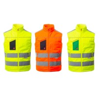 Gilet matelassé unisexe de travail haute visibilité à...